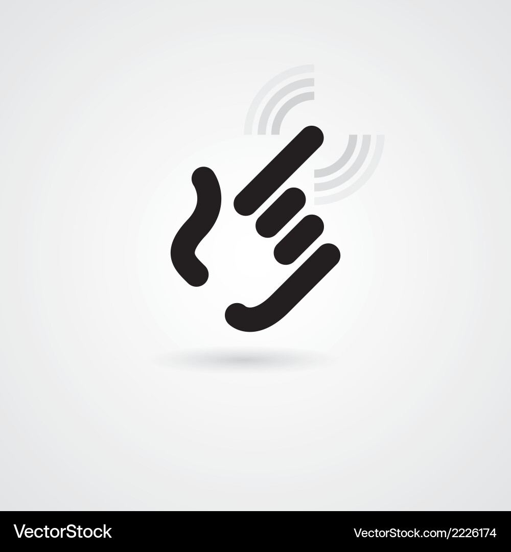 Hand Pointer Icon - Click vector image
