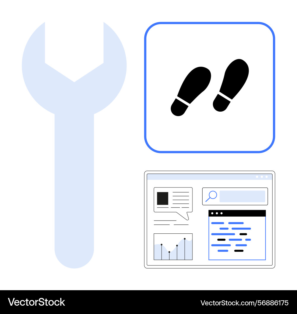 Digital tools navigation and website interface Digital tools navigation and website interface vector image