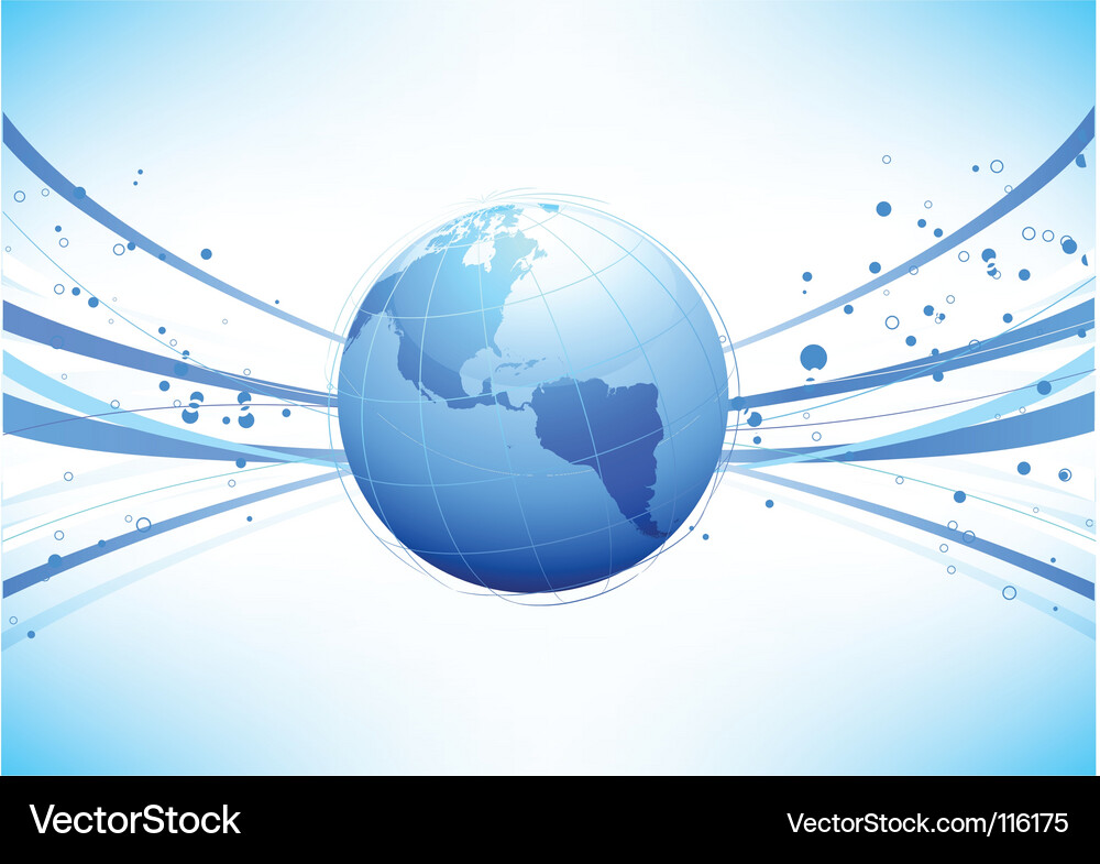 Dynamic Globe Background Vector Image