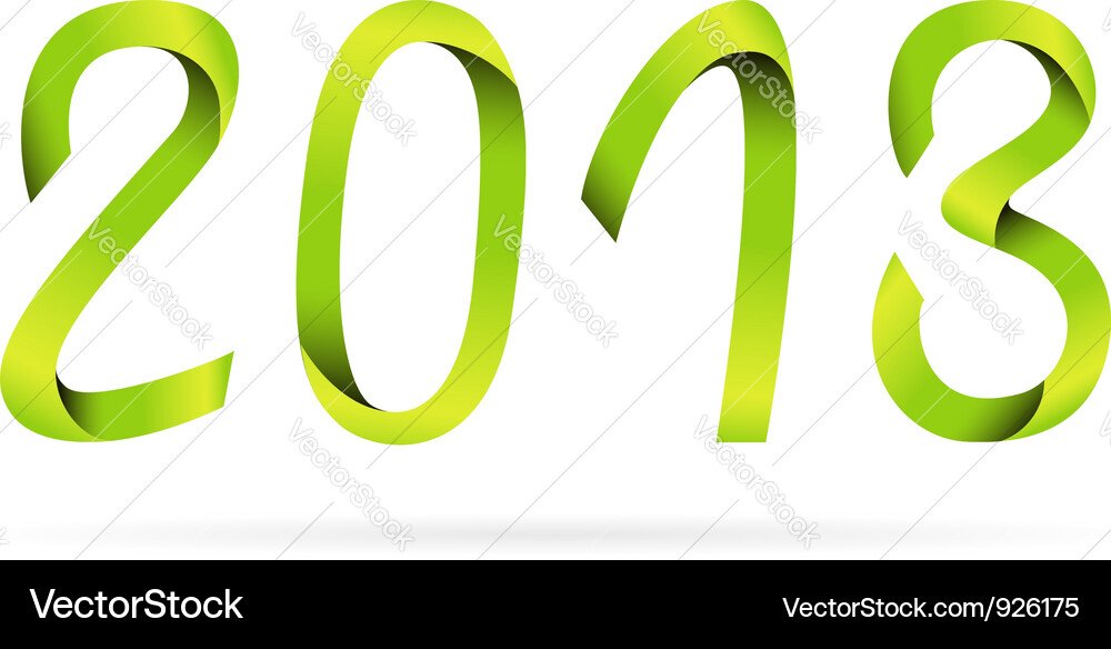 Elegant Number 2013 Ribbon Vector Image