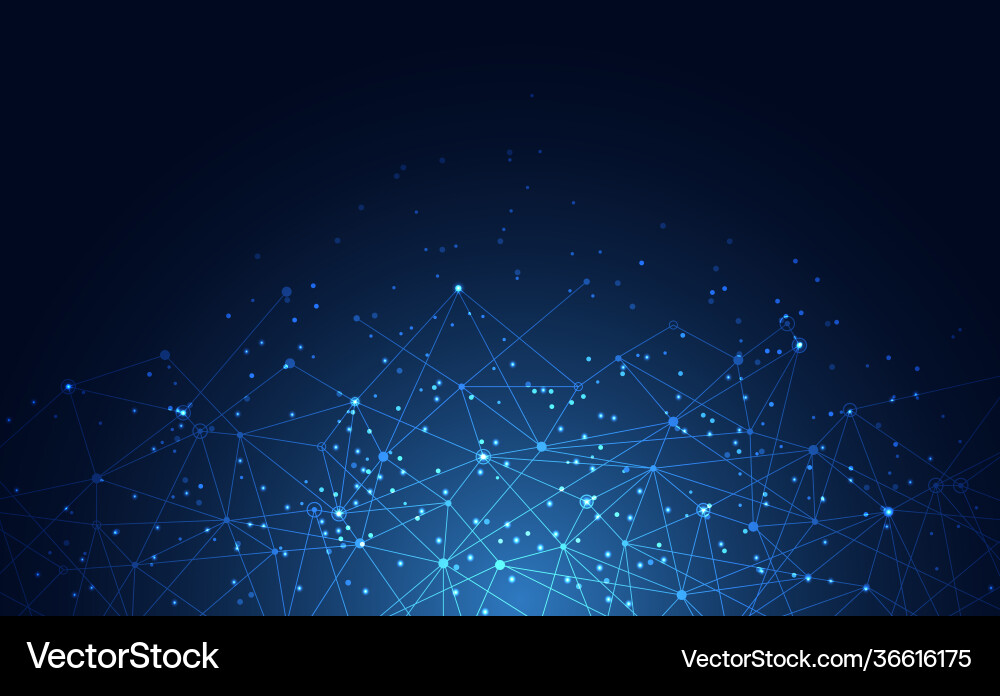 Modern abstract network science connection Modern abstract network science connection vector image