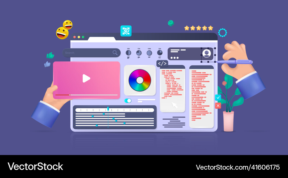 Web development design ui ux app website Web development design ui ux app website vector image
