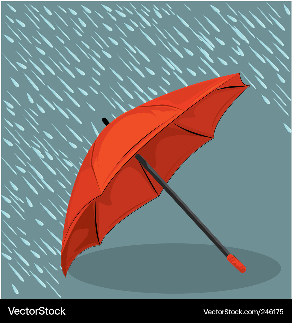 Winter Rain Scene Vector Image
