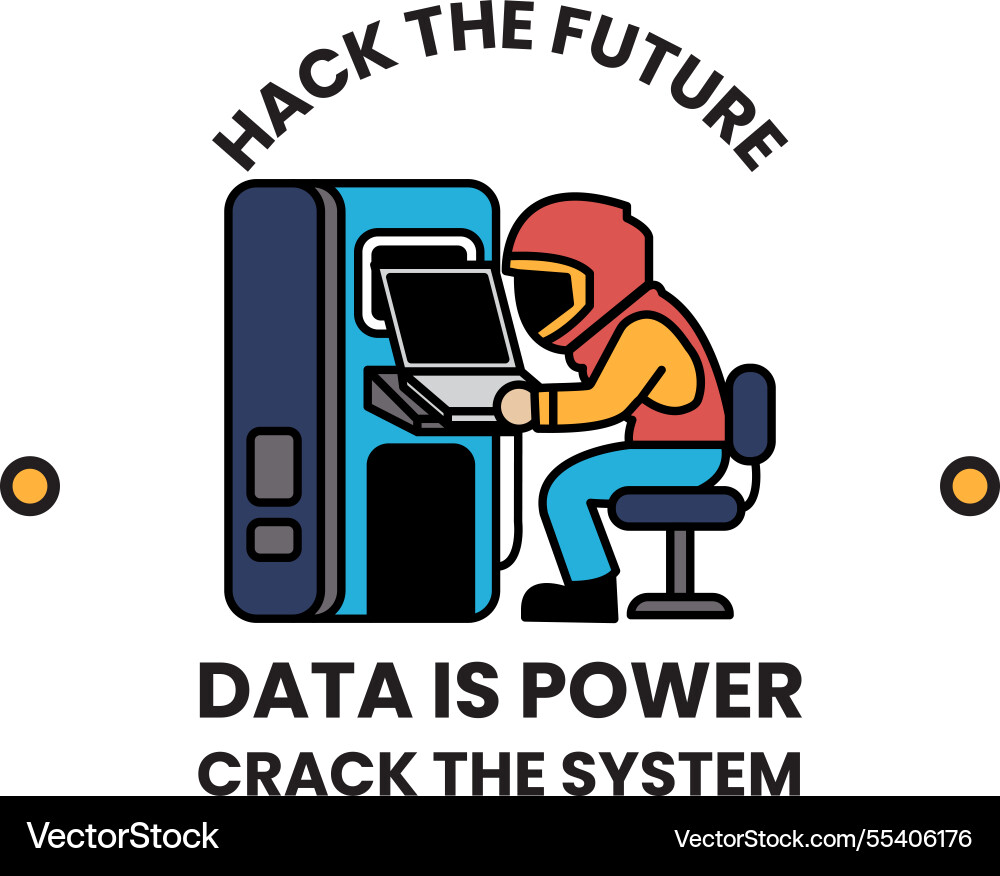 A man is hacking vending machine in the style A man is hacking vending machine in the style Vector Image