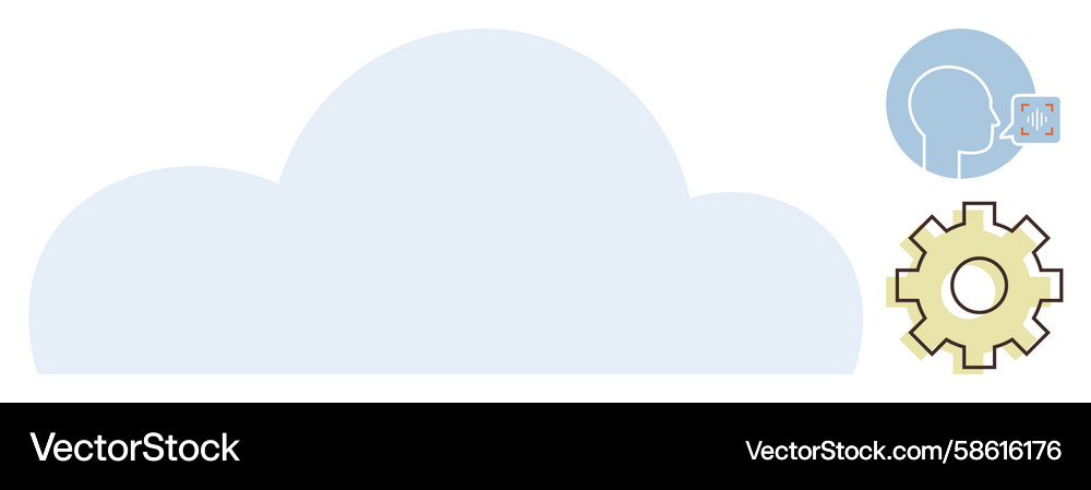 Cloud computing concept with user interaction Cloud computing concept with user interaction Vector Image