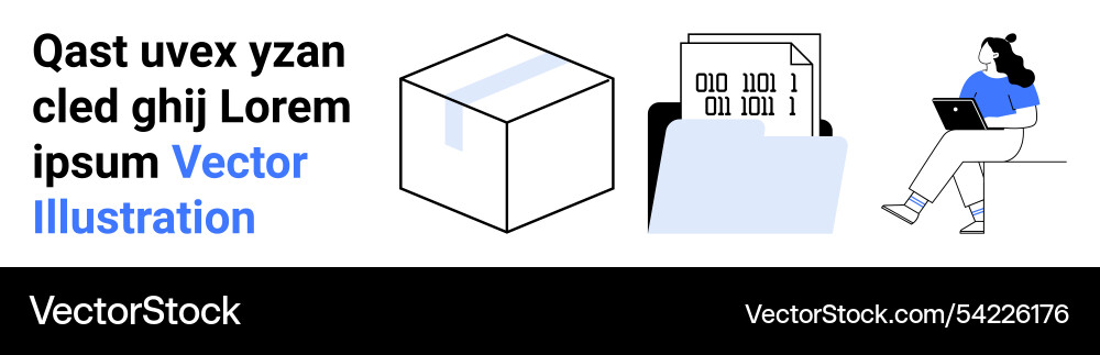 Digital archive solutions efficient data Digital archive solutions efficient data vector image