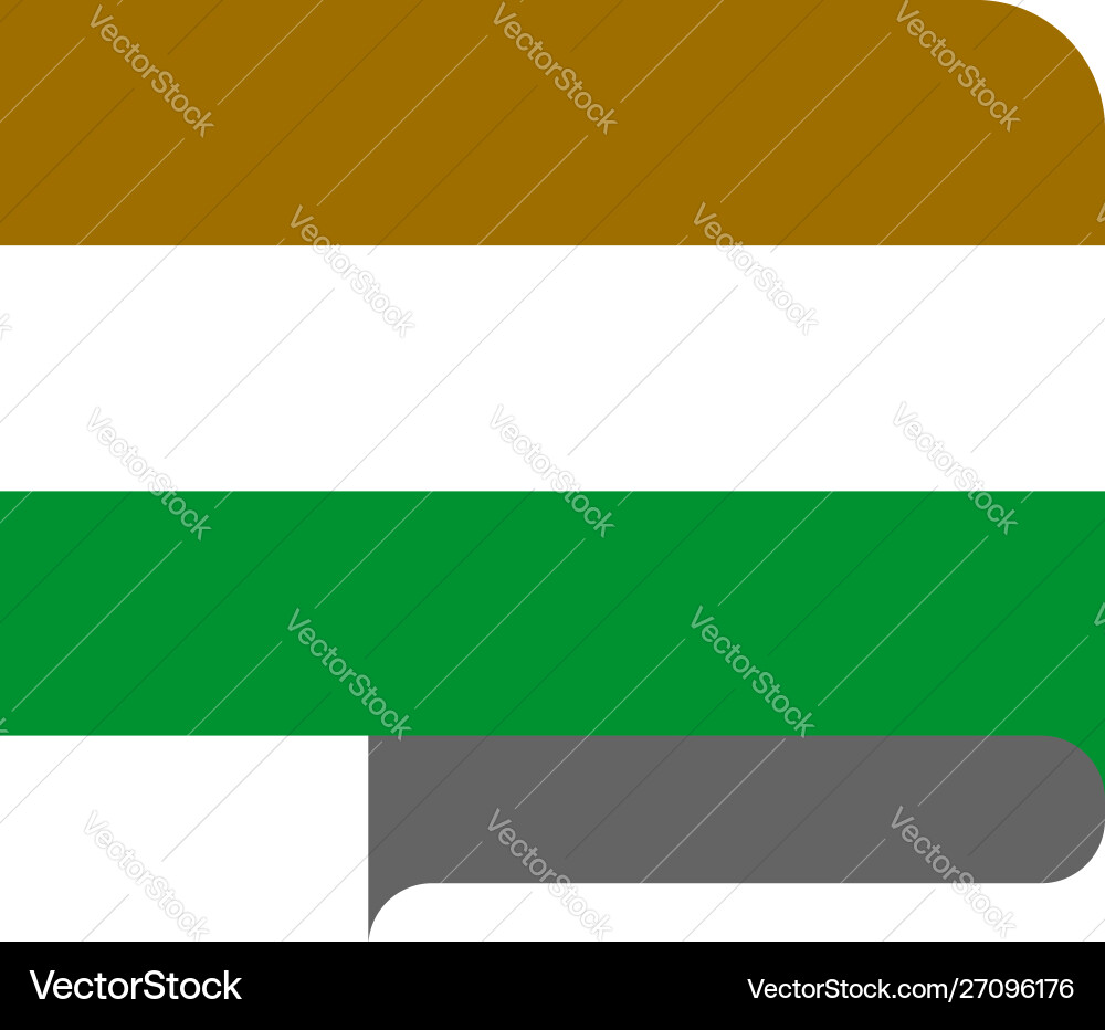 Flag horizontal shape pointer for world map vector image