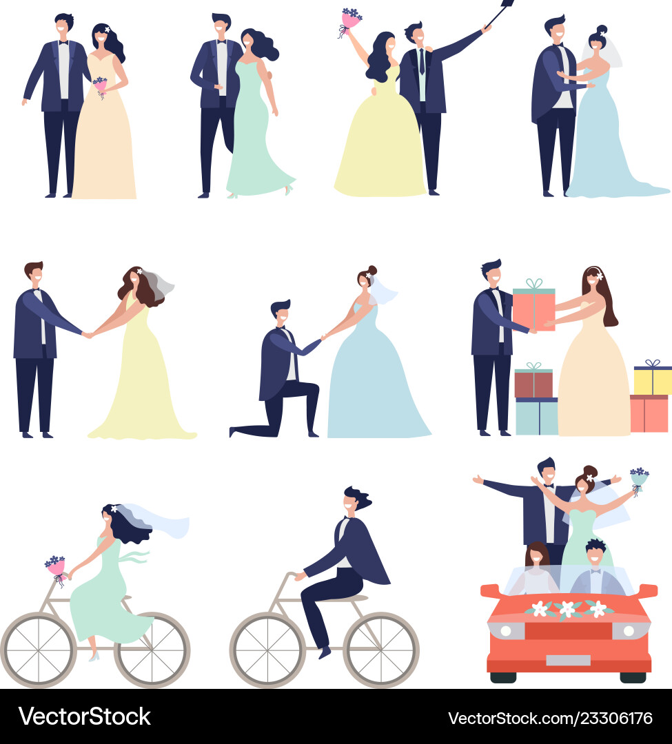 Hochzeit zeremonial Bündel Ehe Liebe Paare Hochzeit zeremonial Bündel Ehe Liebe Paare vektorbild