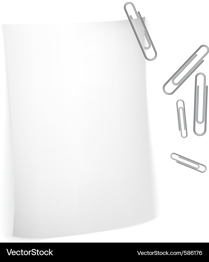 Paperclips and Notes Vector Image