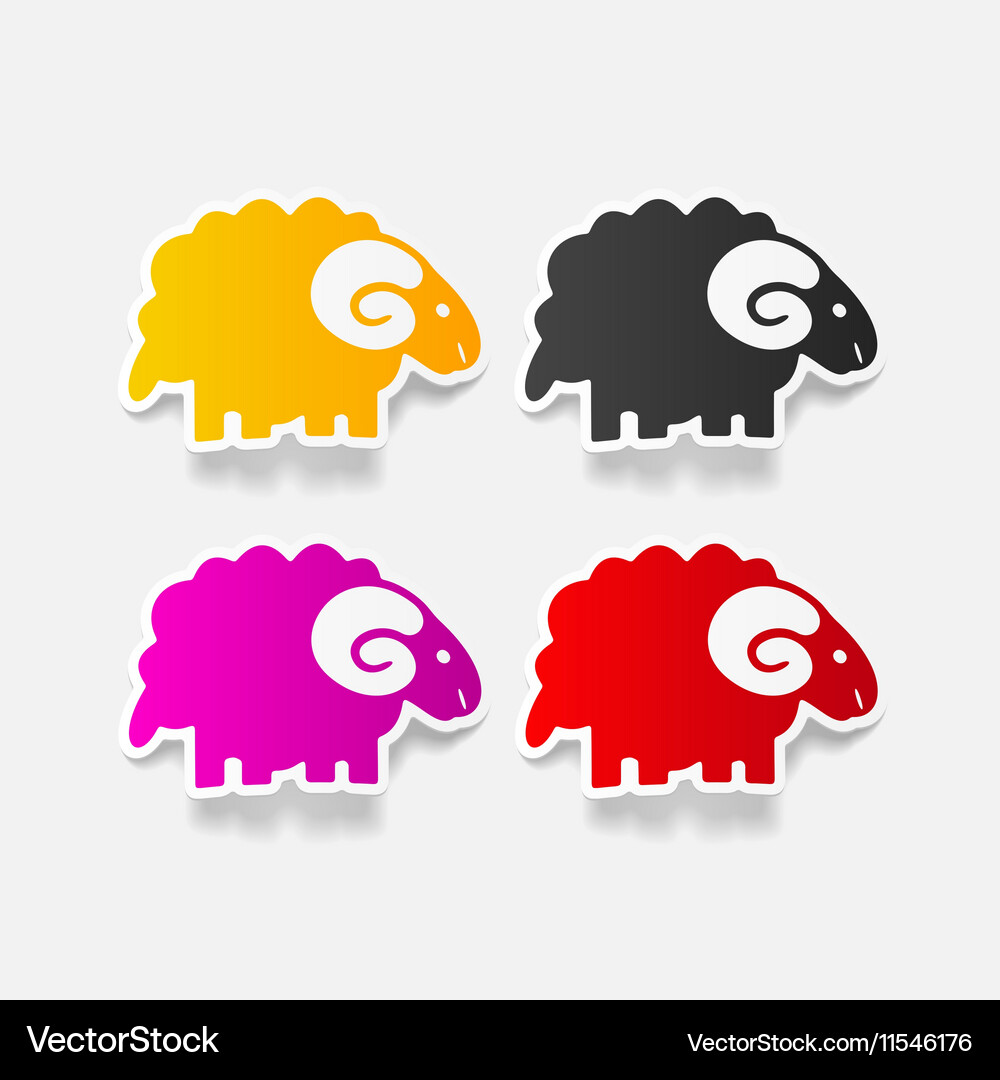 Realistic design element sheep Vector Image