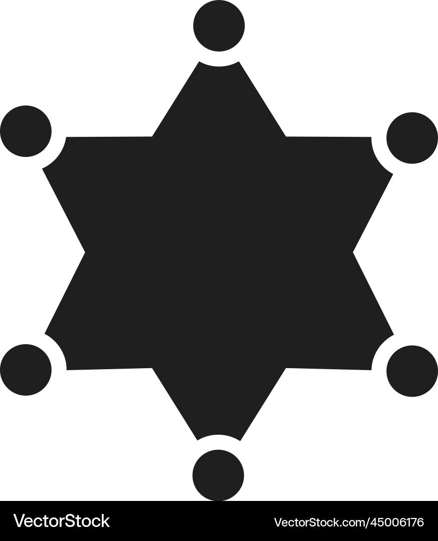 Sheriff star icon western law police logo Sheriff star icon western law police logo vector image