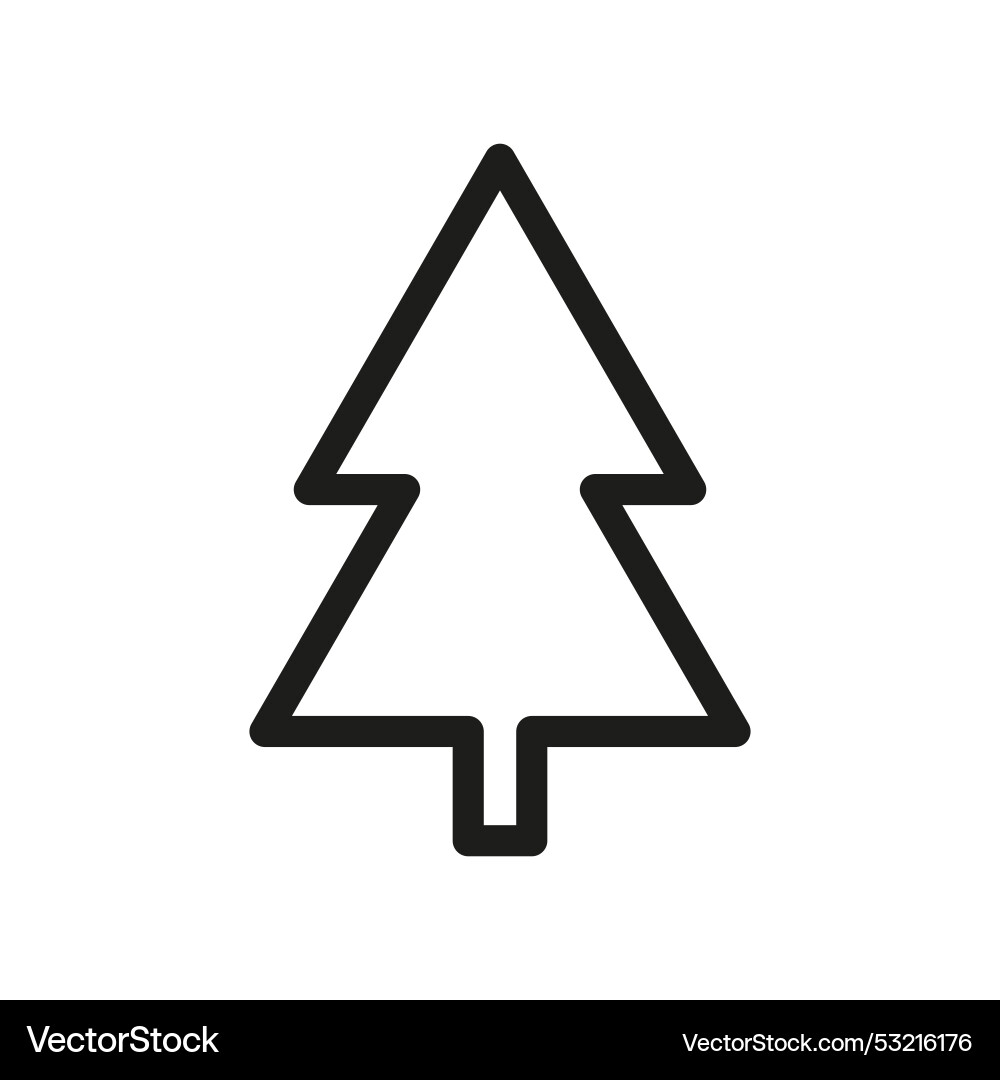 Tree icon minimal pine outline simple Tree icon minimal pine outline simple Vector Image