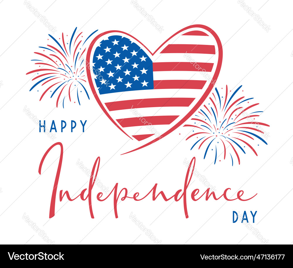4th of july united stated independence day text 4th of july united stated independence day text vector image