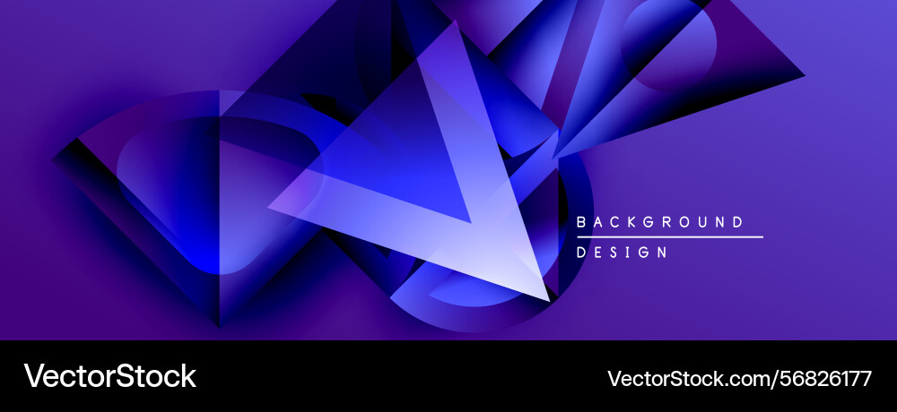 Abstract geometric shapes overlap creating Vector Image