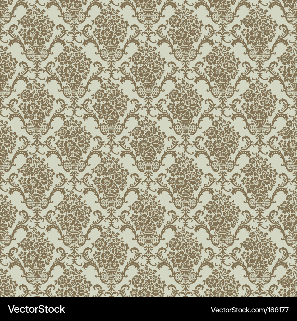 Ornate Floral Damask vector image
