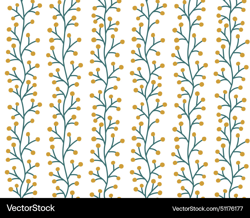 Seamless pattern with intertwined branches vector image
