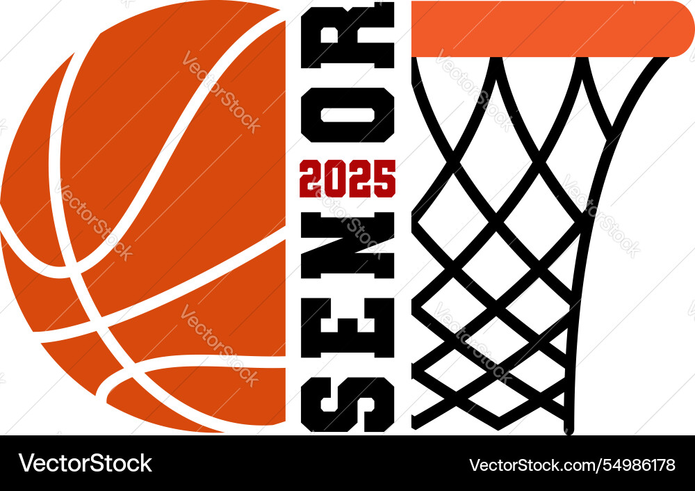 Basketballsenior2025 Vector Image