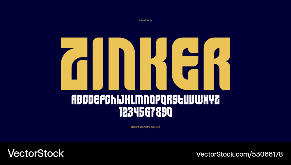 Bold simple sans serif elegant display font Bold simple sans serif elegant display font vector image