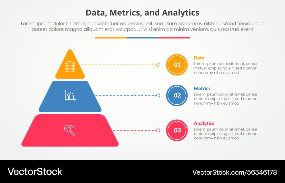 Data metrics and analytics infographic concept Vector Image