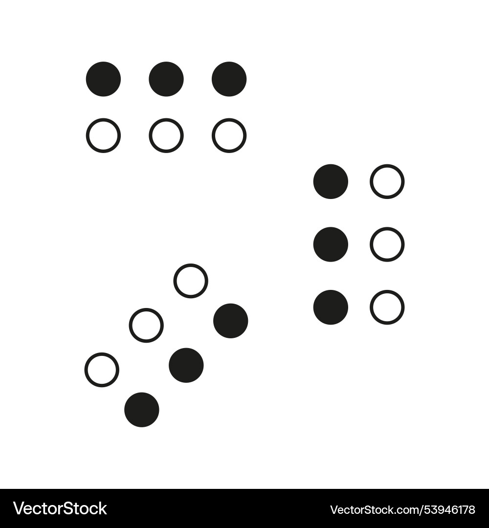 Dot pattern icon circular design black circle vector image