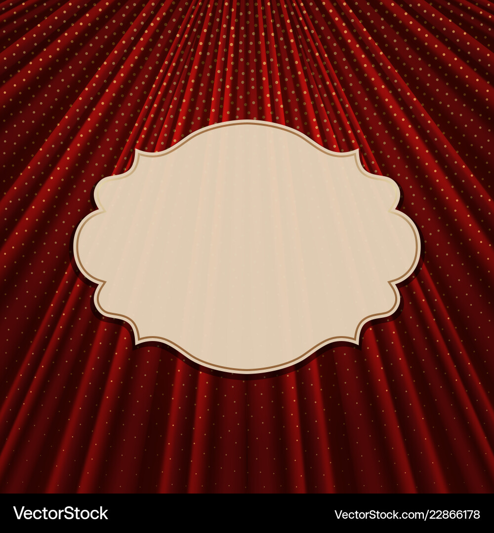 Frame on a textile red background Frame on a textile red background vector image