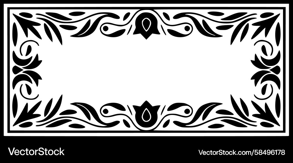 Ornate Scroll Frame Vector Image