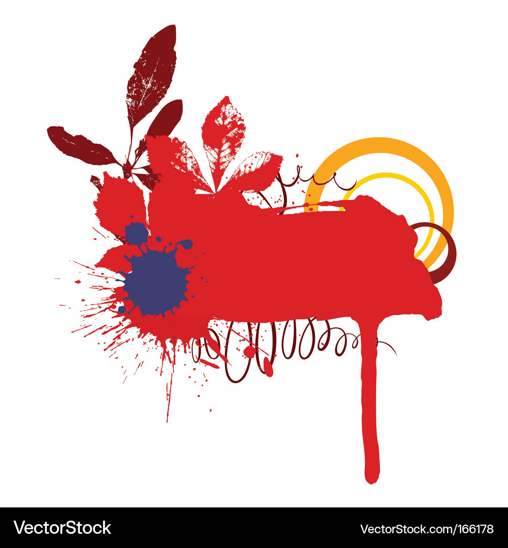 Text blot watercolour Vector Image