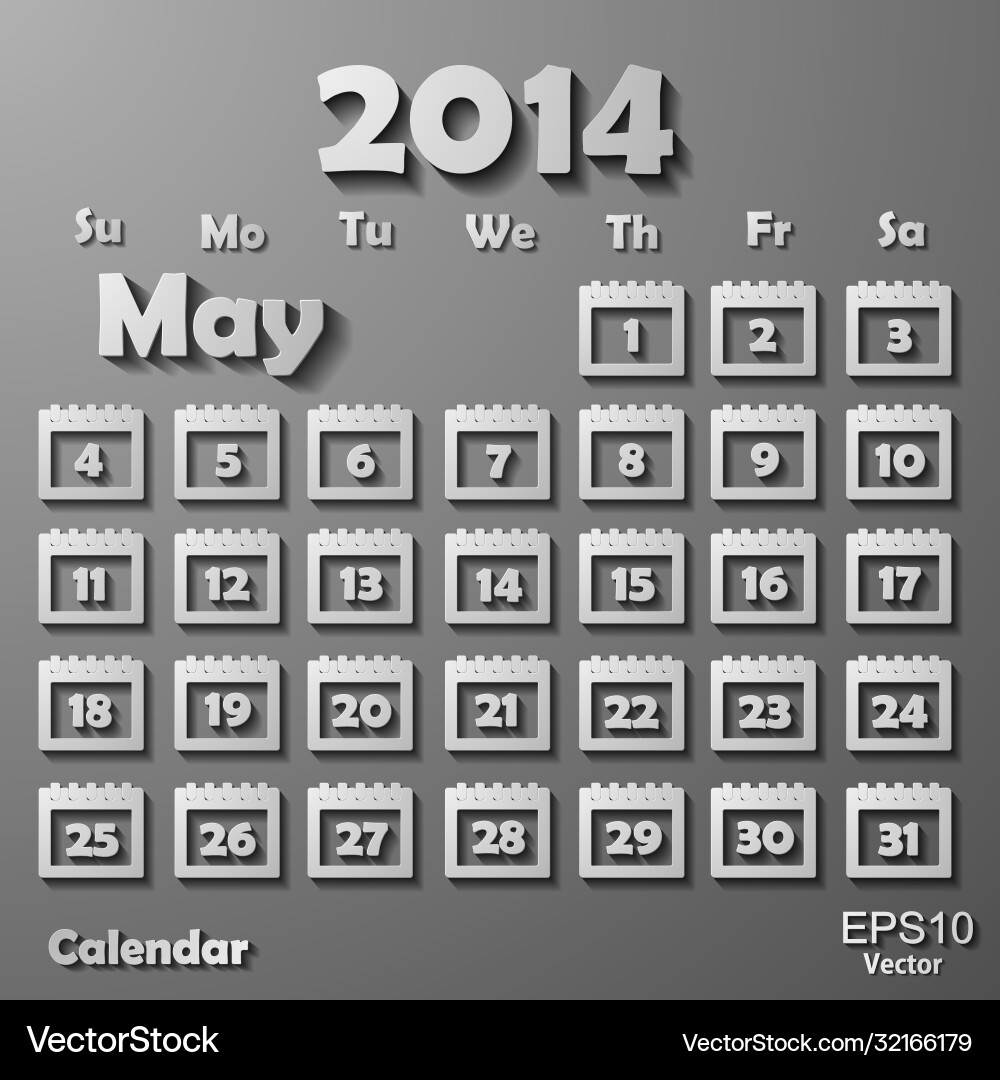 Calendar Icon Set - Modern Style Royalty Free Vector Image