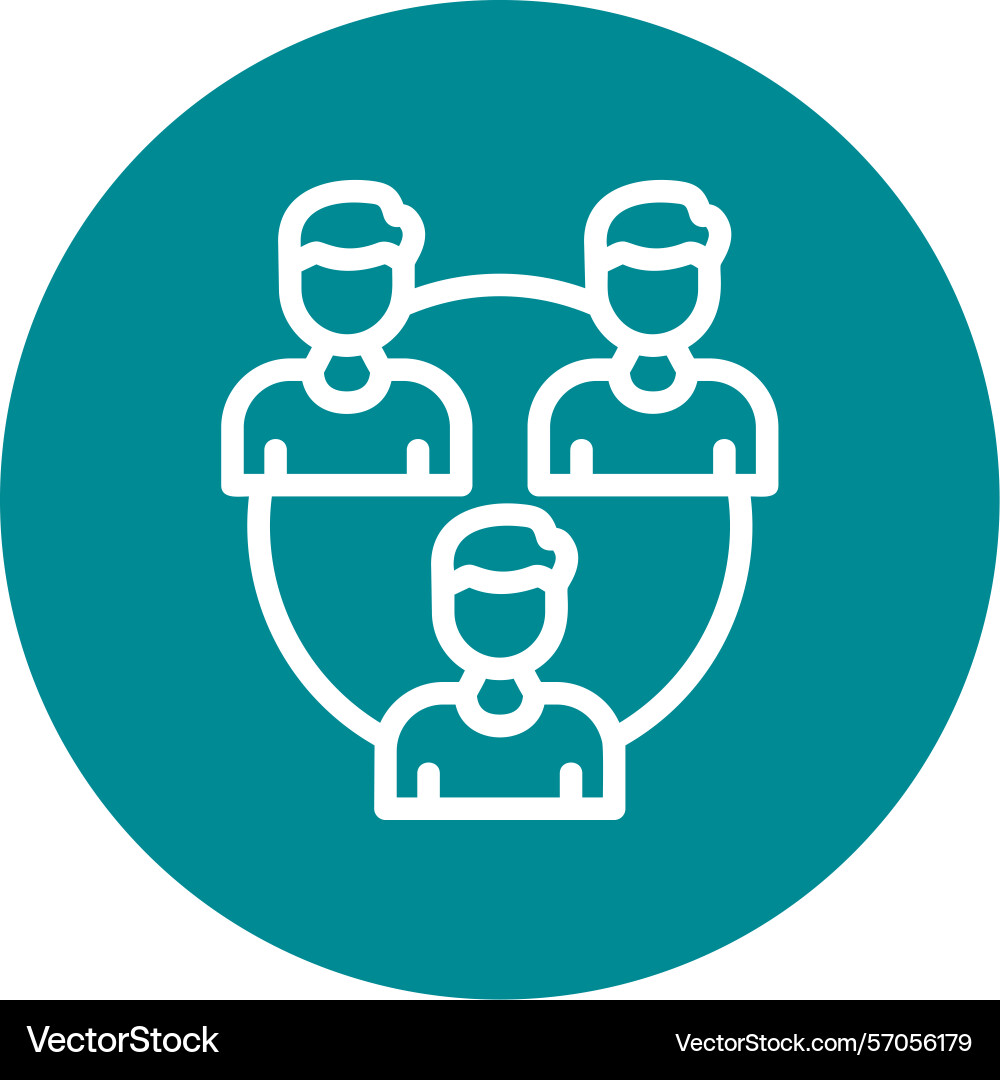 Interaction line circle style icon design Vector Image