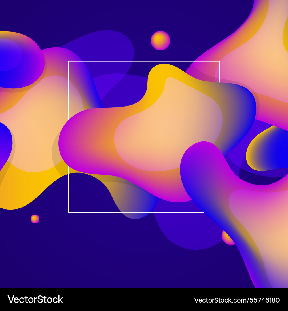 Abstract colorful flow shapes background Vector Image
