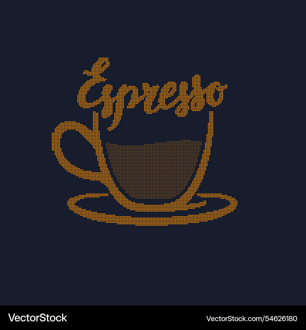 An of espresso coffee for the menu drawing An of espresso coffee for the menu drawing vector image