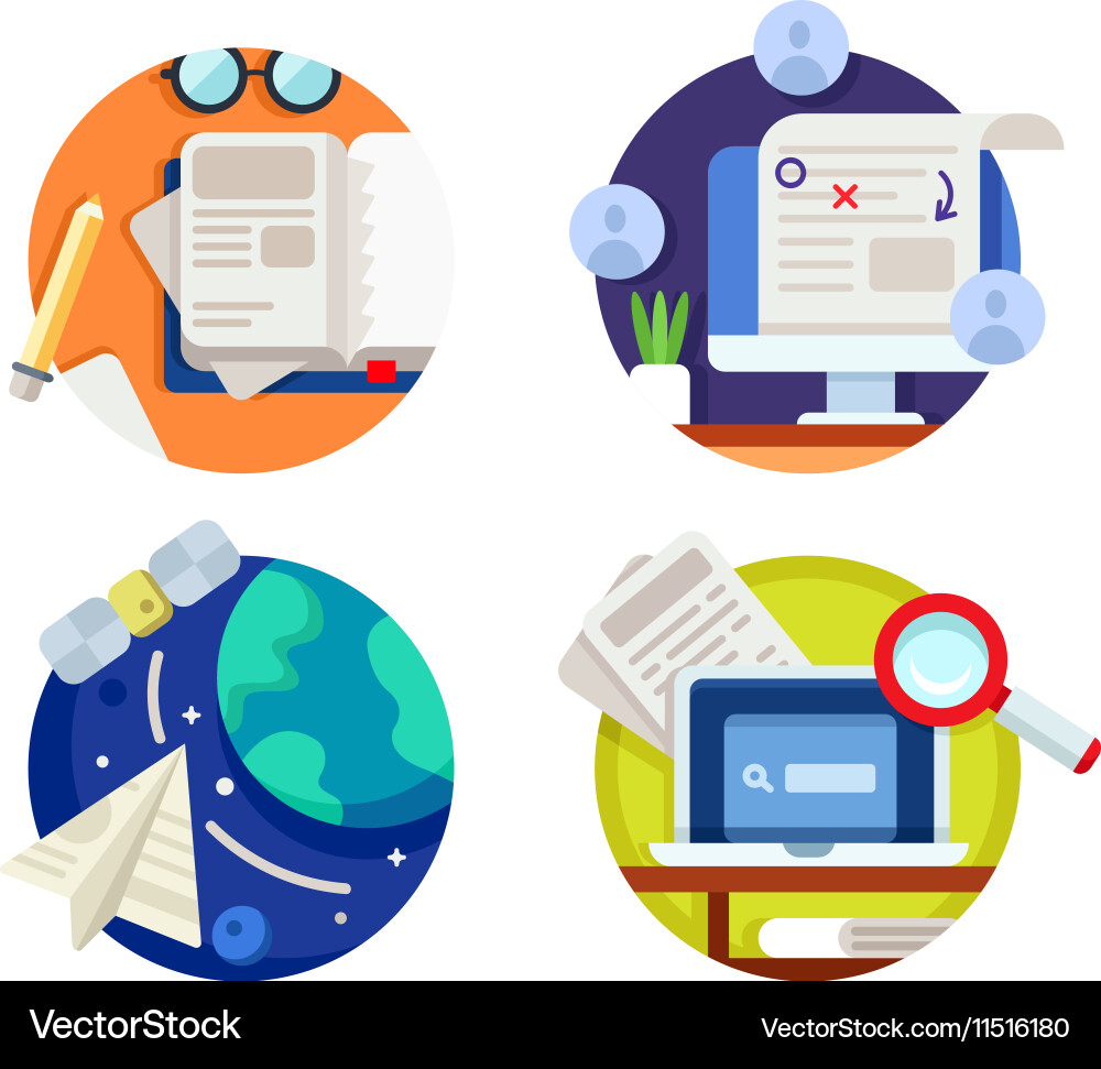 Creating and correcting articles vector image