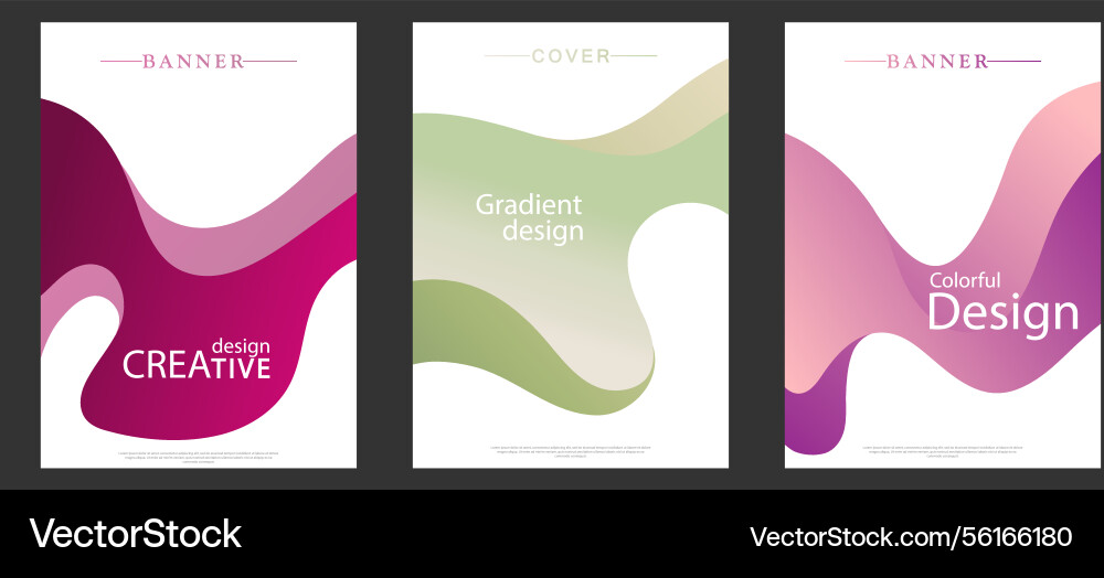 Gradient design template colorful banner vector image