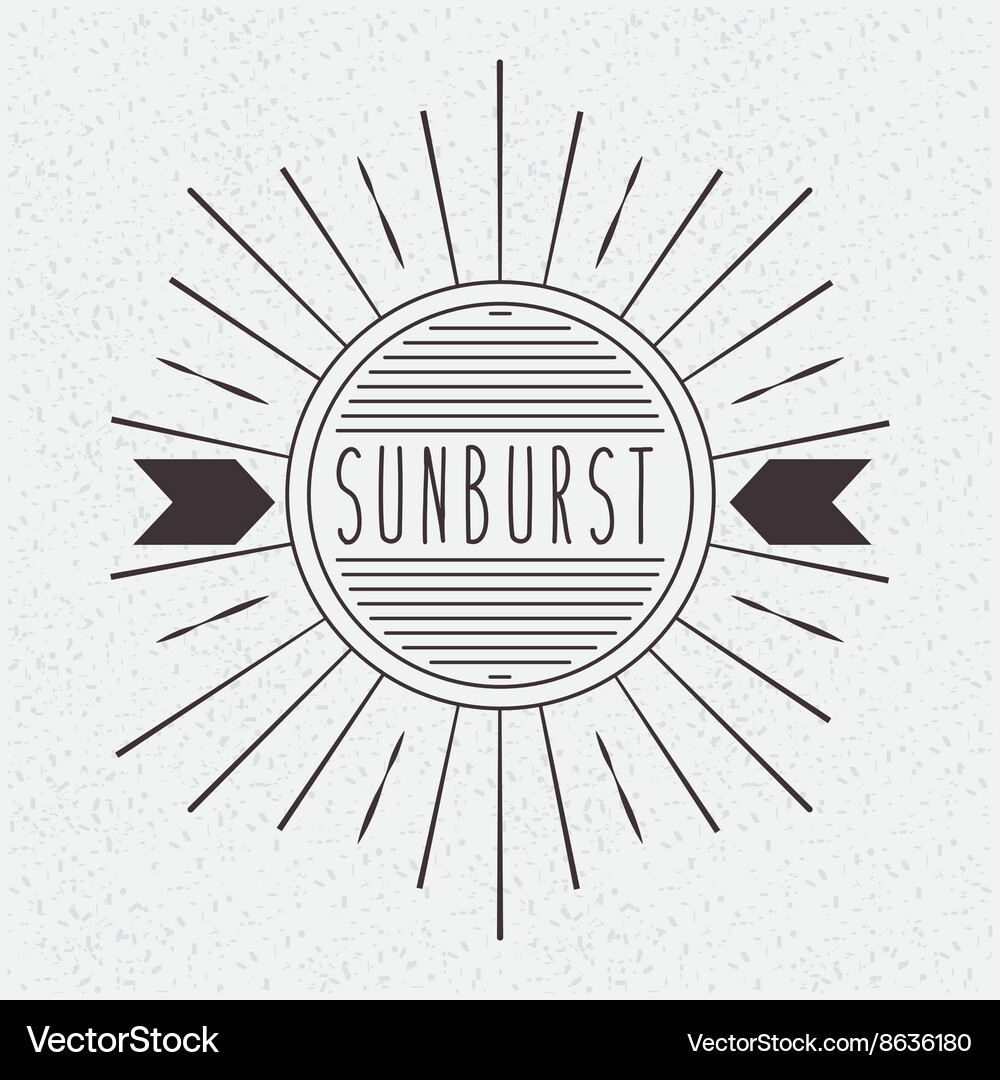 Sunburst frame design Vector Image