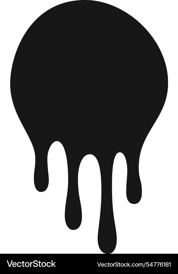 Current black paint streams are dripping creating Current black paint streams are dripping creating vector image