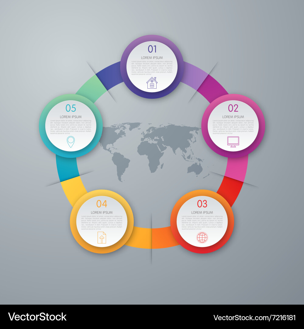 Five Options Concept - Data & Progress Vector Image