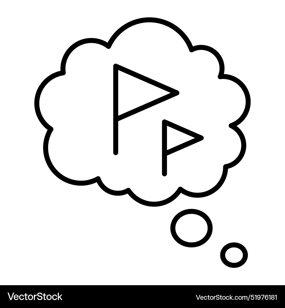 Planning icon in thin line style graphic design Vector Image