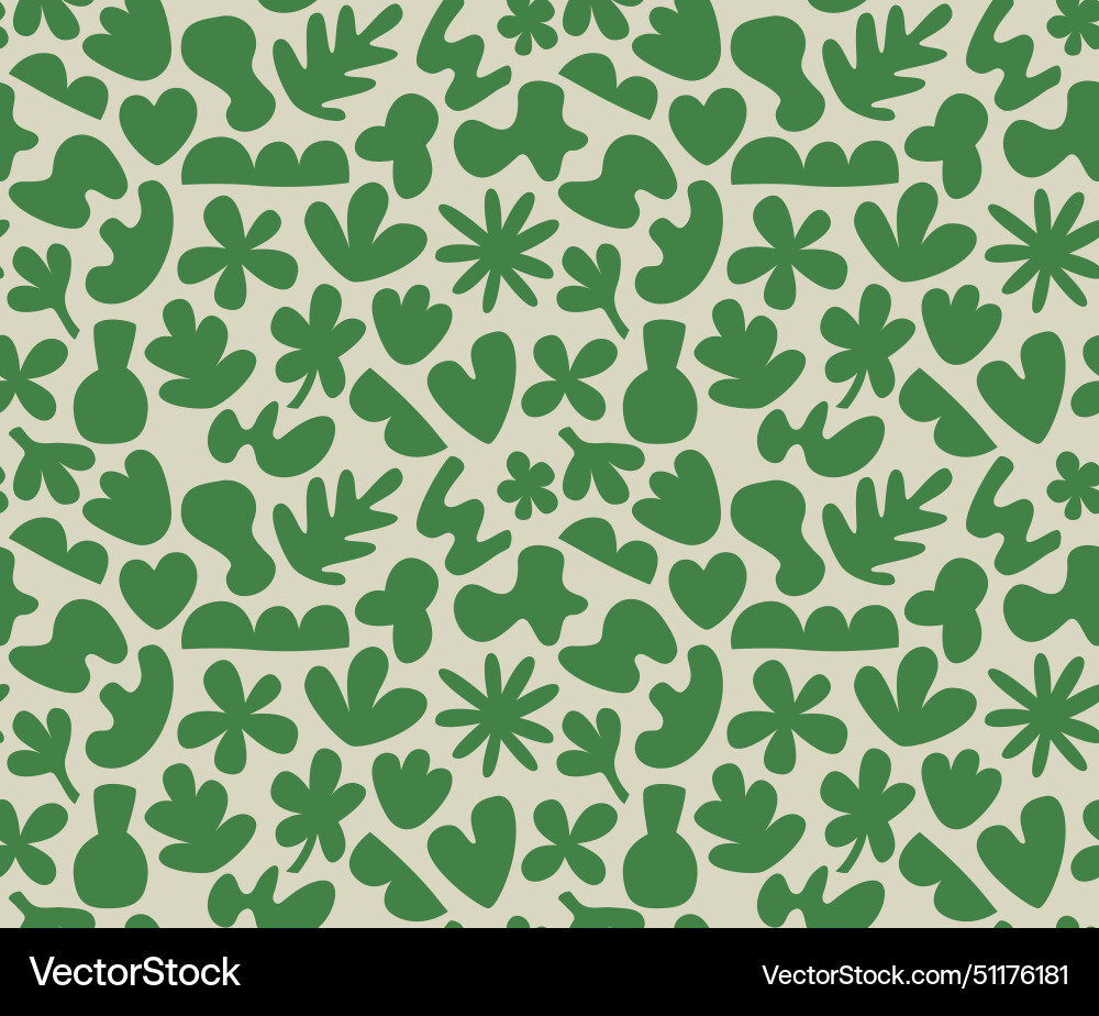 Seamless pattern with simple organic shapes vector image