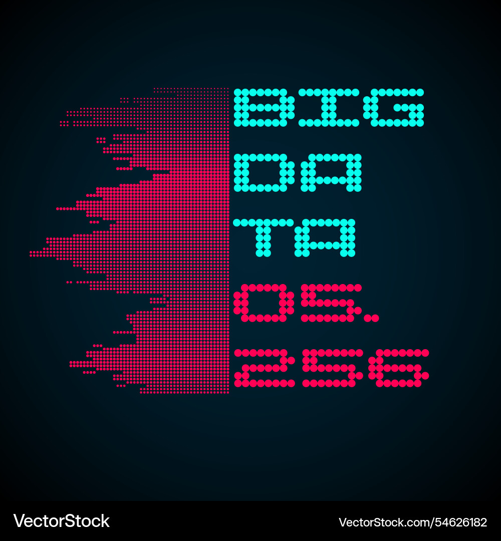 Big data concept poster with the visualization Big data concept poster with the visualization vector image