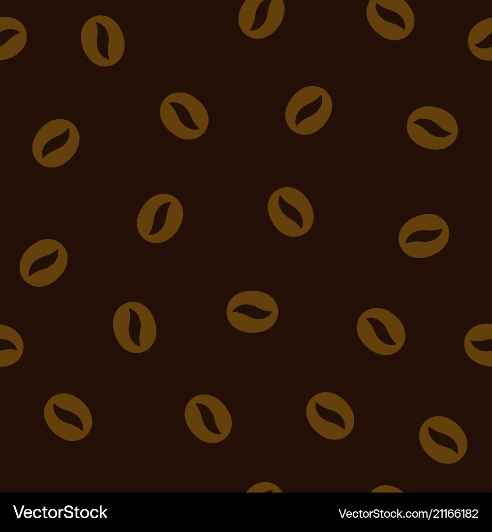 Coffee seamless background with beans Royalty Free Vector