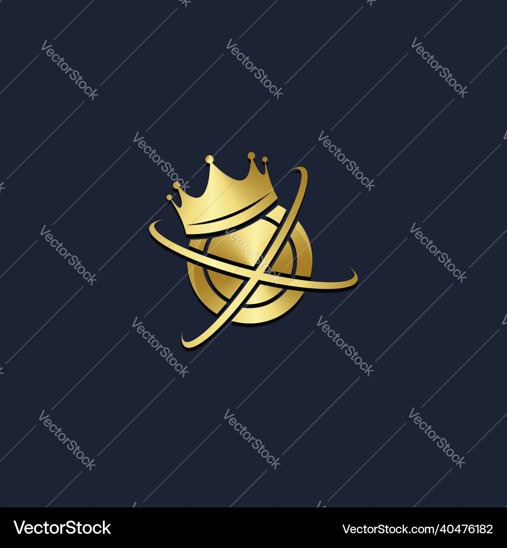Crown King x Initialgold Logo Crown King x Initialgold Logo vektorbild