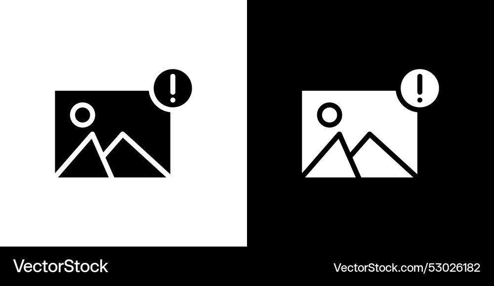 Image error icon logo set Vector Image