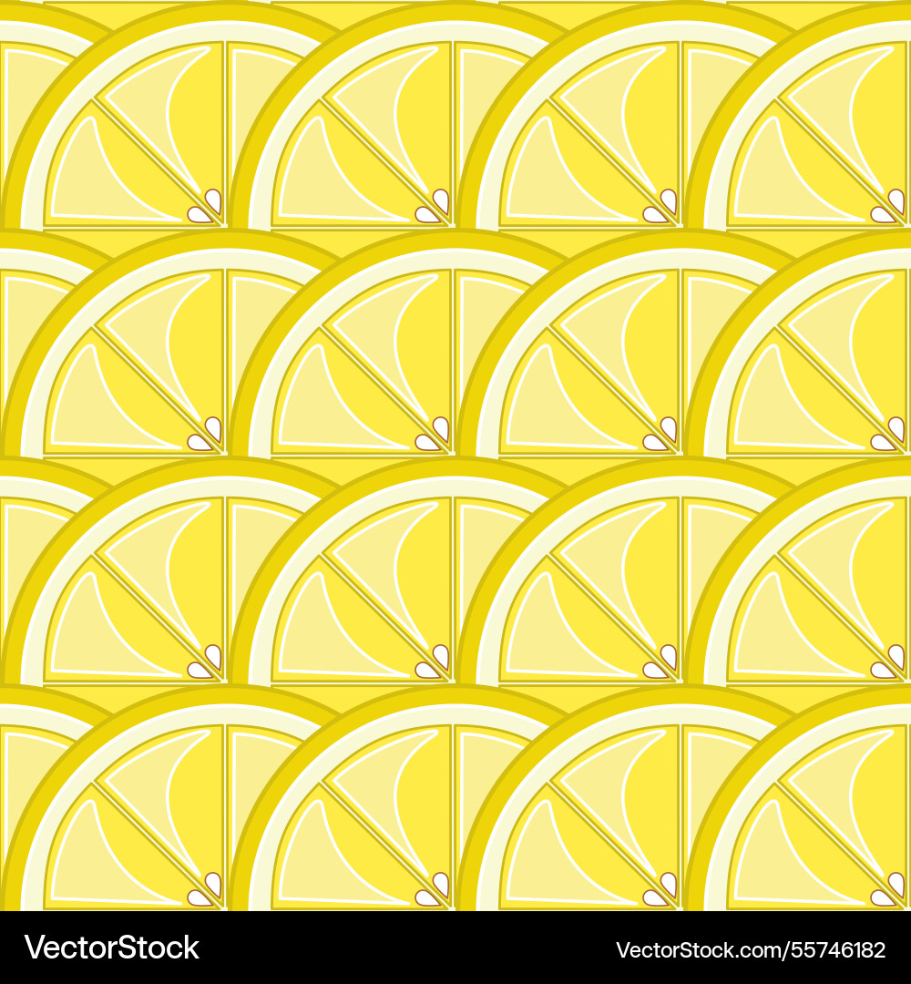 Lemon slices pattern Vector Image