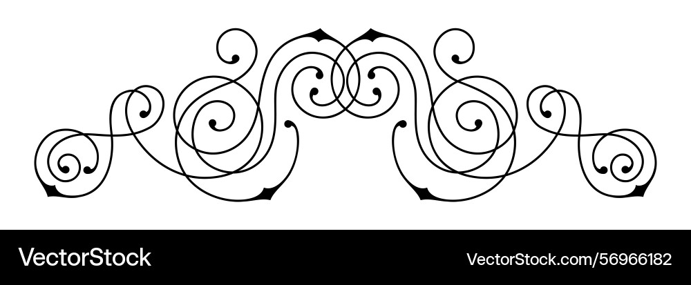 Line curl element modern decorative linear Line curl element modern decorative linear vector image