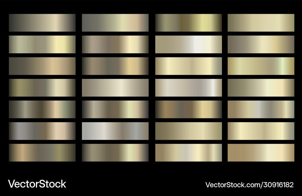 Metallic Bronze Gold Silber Chrom Kupfer Metallic Bronze Gold Silber Chrom Kupfer vektorbild