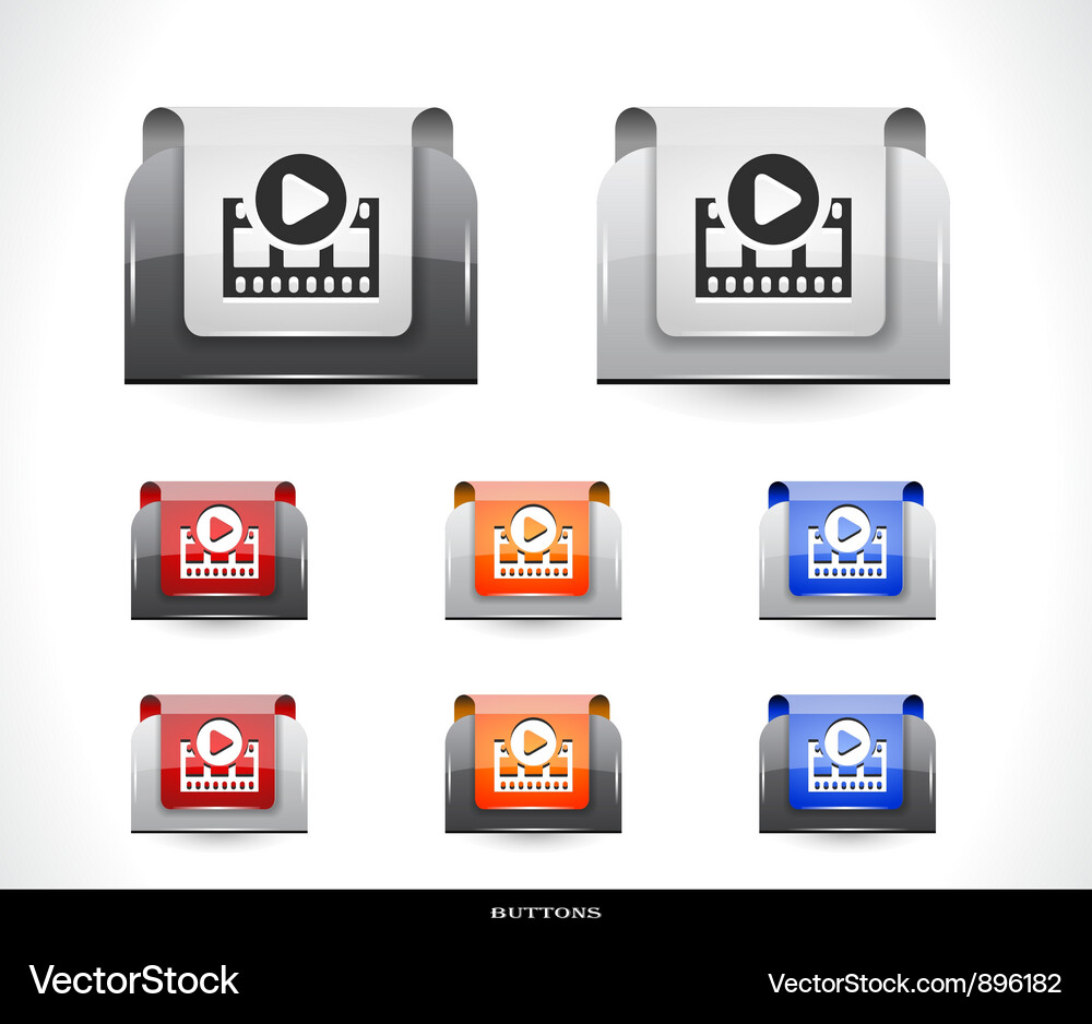 Modern Web Button Collection Vector Image