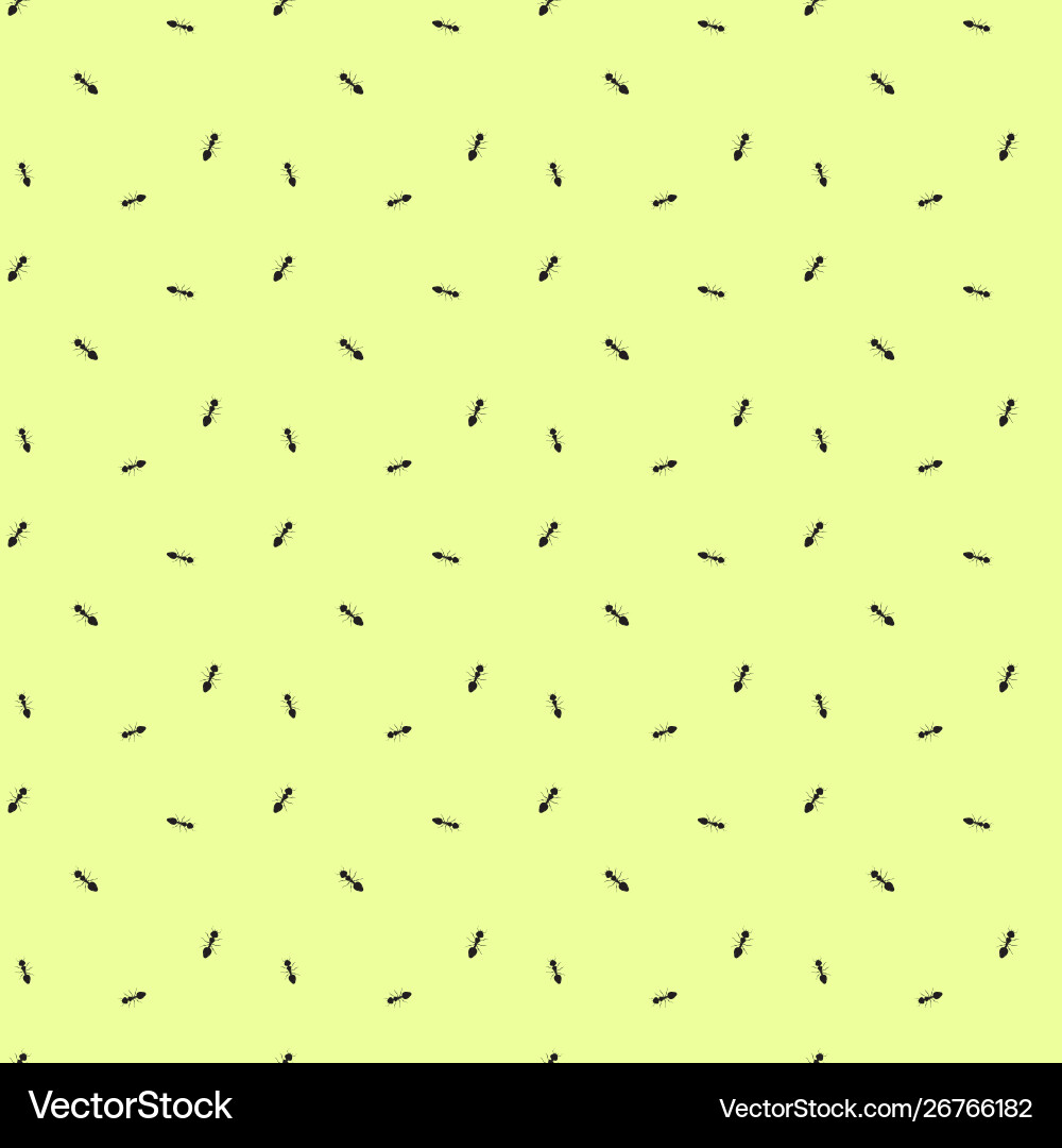 Seamless pattern with little ants simple vector image