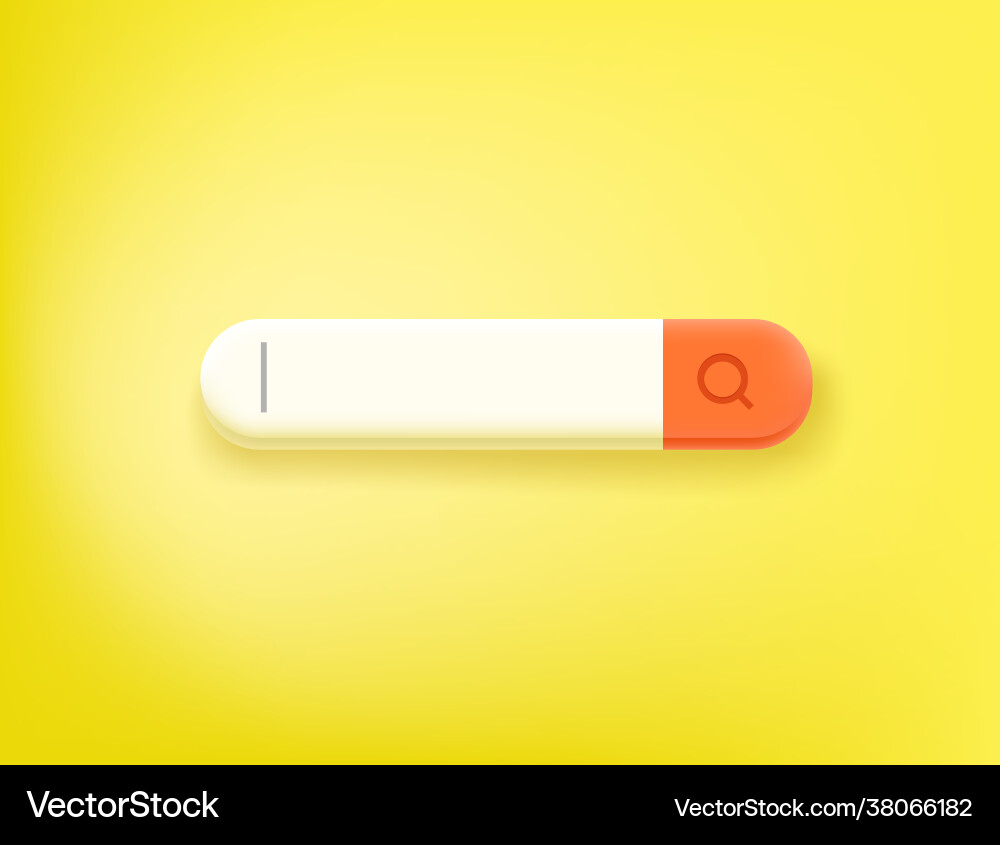 Searching web bar with copy space 3d cute style vector image