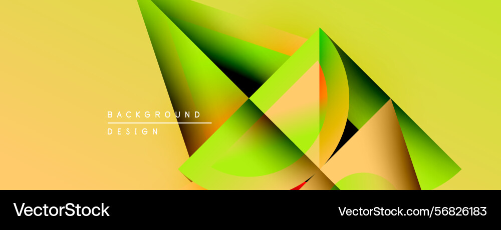 Abstract geometric shapes overlap creating Vector Image