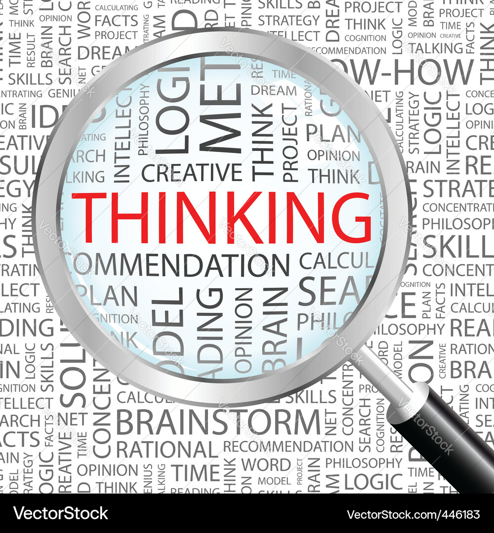 Brainstorming & Reflection Vector Image